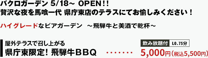 バクロガーデン、5/18オープン！！